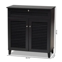 Shelf Wood Shoe Storage Cabinet With Drawer Coolidge Finished Dark Gray - Baxton Studio 17 Shelf Wood Shoe Storage Cabinet With Drawer Coolidge Finished Dark Gray - Baxton Studio -Baxton Studio GUEST b53e4e76 83e6 40bd 98b7 e5d427fc5ebd