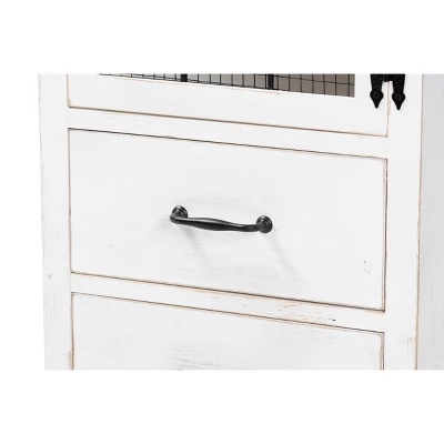 Faron Finished Wood 2 Drawer Storage Cabinet White/Oak Brown - Baxton Studio 5 Faron Finished Wood 2 Drawer Storage Cabinet White/Oak Brown - Baxton Studio - Image 5