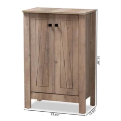 Derek Wood 2 Door Shoe Cabinet-Oak - Baxton Studio 15 Derek Wood 2 Door Shoe Cabinet-Oak - Baxton Studio -Baxton Studio GUEST b5a0a56b 9483 438a bc4b b92370938f28
