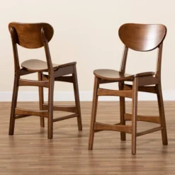 2pc Katya Wood Counter Height Barstool Set Brown - Baxton Studio 11 2pc Katya Wood Counter Height Barstool Set Brown - Baxton Studio -Baxton Studio GUEST b5b9b4a6 9a6b 431e 81ee cfbef4aacc62