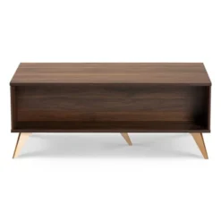 Edel Mid-Century Modern Coffee Table Walnut/Brown/Gold - Baxton Studio 12 Edel Mid-Century Modern Coffee Table Walnut/Brown/Gold - Baxton Studio -Baxton Studio GUEST b5c69875 3044 4419 b911 d1d957cbbab3
