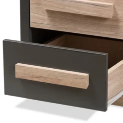 Pandora Modern And Contemporary Two-Tone 2 Drawer Nightstand Dark Gray - Baxton Studio 14 Pandora Modern And Contemporary Two-Tone 2 Drawer Nightstand Dark Gray - Baxton Studio -Baxton Studio GUEST b75eb5bc 94eb 4a4b a660 21ac87b40674