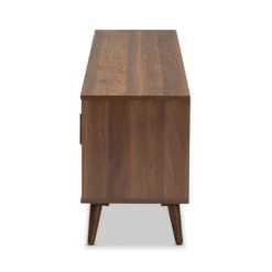 Quinn 2 Door Wood TV Stand For TVs Up To 75" Walnut/White - Baxton Studio -Baxton Studio GUEST b76d20ab 4bc1 4030 918e 8c39de19e533