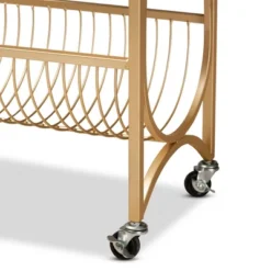 Jacek Metal Wine Cart With Marble Tabletop Gold - Baxton Studio 9 Jacek Metal Wine Cart With Marble Tabletop Gold - Baxton Studio -Baxton Studio GUEST b7d24750 b7dc 4001 8295 55f9505751a6