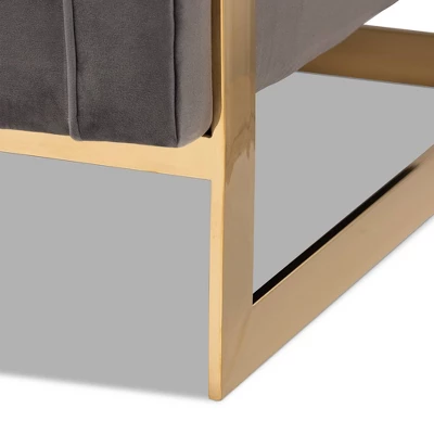 Ambra Velvet Armchair - Baxton Studio 6 Ambra Velvet Armchair - Baxton Studio - Image 6