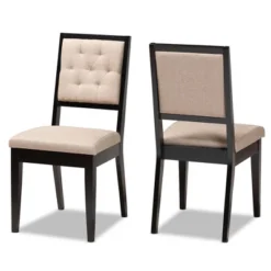 2pc Gideon Wood Dining Chair Set - Baxton Studio -Baxton Studio GUEST b996233f b138 4602 86f9 8815803e4cfc