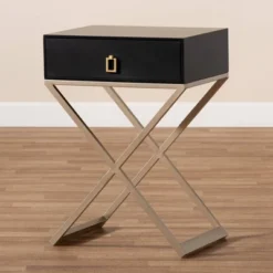 1 Drawer Patricia Brass Tone Metal Nightstand - Baxton Studio 17 1 Drawer Patricia Brass Tone Metal Nightstand - Baxton Studio -Baxton Studio GUEST baccd7f5 eedb 4f45 833a c550ec0ff396