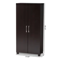 Marine Wenge Finished 2 Door Wood Entryway Shoe Storage Cabinet Brown - Baxton Studio -Baxton Studio GUEST bb7ecccb 34d3 4ffa a19e 1f7456adeb6e
