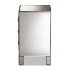 Ewan Mirrored 3 Drawer Nightstand Silver - Baxton Studio 9 Ewan Mirrored 3 Drawer Nightstand Silver - Baxton Studio -Baxton Studio GUEST bba846d0 852f 43be b0bd d066b75f4697