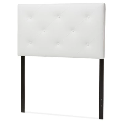 Twin Baltimore Modern And Contemporary Faux Leather Upholstered Headboard - Baxton Studio 5 Twin Baltimore Modern And Contemporary Faux Leather Upholstered Headboard - Baxton Studio - Image 5