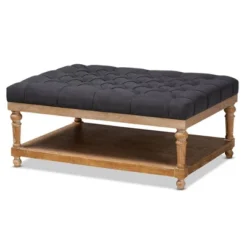 Lindsey Linen Fabric Upholstered Wood Cocktail Ottoman - Baxton Studio 12 Lindsey Linen Fabric Upholstered Wood Cocktail Ottoman - Baxton Studio -Baxton Studio GUEST bc5462f2 4380 4f32 ae14 532cc5d2e6ae