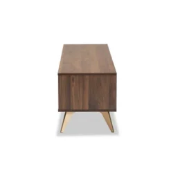 Dena Wood And Gold TV Stand For TVs Up To 60" Walnut - Baxton Studio 11 Dena Wood And Gold TV Stand For TVs Up To 60" Walnut - Baxton Studio -Baxton Studio GUEST bc7c22fa 8e33 4fb6 847a 1a8f74b6024e