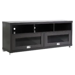 Baxton Studio Modern TV Stand For TVs Up To 62" Dark Brown - Wholesale Interiors