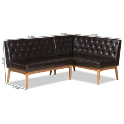 2pc Riordan Wood Dining Nook Banquette Set - Baxton Studio 15 2pc Riordan Wood Dining Nook Banquette Set - Baxton Studio -Baxton Studio GUEST bcb1e57f 9f28 494f 8598 083575864969