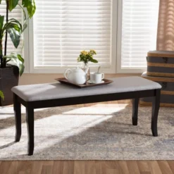 Cornelie Fabric Upholstered Wood Dining Bench - Baxton Studio 11 Cornelie Fabric Upholstered Wood Dining Bench - Baxton Studio -Baxton Studio GUEST bcbe798c 289b 49fc 9489 fcddd1cafac4