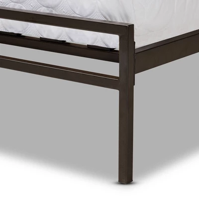 Jeanette Metal Platform Bed Black - Baxton Studio 4 Jeanette Metal Platform Bed Black - Baxton Studio - Image 4