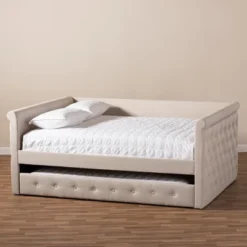 Alena Daybed With Trundle - Baxton Studio 19 Alena Daybed With Trundle - Baxton Studio -Baxton Studio GUEST bef528f1 eedb 4a08 a6dc 66c20c8aecd4