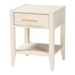 Baxton Studio Primrose Mid-Century Ivory Fluted Wood 4-Piece Bedroom Set 16 Baxton Studio Primrose Mid-Century Ivory Fluted Wood 4-Piece Bedroom Set -Baxton Studio GUEST bf2dfb37 dcd5 440e b4af fbdcdd913acd