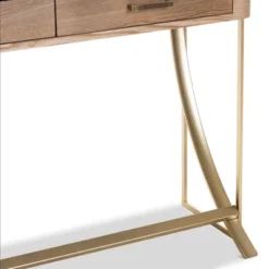 Lafoy Natural Finished Wood And Finished 2 Drawer Console Table Brown - Baxton Studio 10 Lafoy Natural Finished Wood And Finished 2 Drawer Console Table Brown - Baxton Studio -Baxton Studio GUEST bf33f716 7323 4dac 9014 a7352ae06b2c