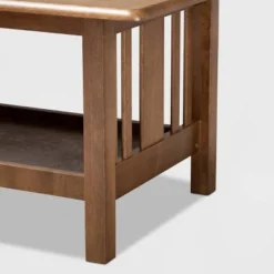 Rylie Rectangular Wood Coffee Table Brown - Baxton Studio: Mission Style, Lower Shelf Storage 9 Rylie Rectangular Wood Coffee Table Brown - Baxton Studio: Mission Style, Lower Shelf Storage -Baxton Studio GUEST c014edee 701d 48d2 951f 5e92fd95c74f