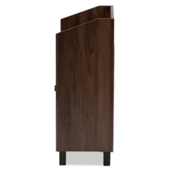 Rossin Walnut Finished 2 Door Wood Entryway Shoe Storage Cabinet With Open Shelf Brown - Baxton Studio 15 Rossin Walnut Finished 2 Door Wood Entryway Shoe Storage Cabinet With Open Shelf Brown - Baxton Studio -Baxton Studio GUEST c01fed4f 79b6 4737 9167 d484b550ef3e