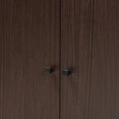 Rossin Wood 2 Door Entryway Shoe Cabinet - Baxton Studio 4 Rossin Wood 2 Door Entryway Shoe Cabinet - Baxton Studio - Image 4