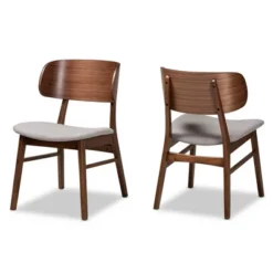 2pc Alston Fabric Upholstered Wood Dining Chair Set - Baxton Studio 19 2pc Alston Fabric Upholstered Wood Dining Chair Set - Baxton Studio -Baxton Studio GUEST c0c8b40f 8423 420f b156 c57601a75193