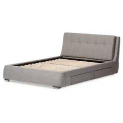 King Camile Modern And Contemporary Fabric Upholstered 4 Drawer Storage Platform Bed Gray - Baxton Studio 8 King Camile Modern And Contemporary Fabric Upholstered 4 Drawer Storage Platform Bed Gray - Baxton Studio -Baxton Studio GUEST c0e841ef d3c8 4bc7 a555 e48dff51cb4d