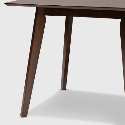 Pernille Square Wood Dining Table Walnut - Baxton Studio 3 Pernille Square Wood Dining Table Walnut - Baxton Studio - Image 3