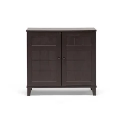 Glidden Wood Modern Shoe Cabinet (Short) Dark Brown - Baxton Studio -Baxton Studio GUEST c11d4782 8487 44b0 85e3 211cf5faf37d