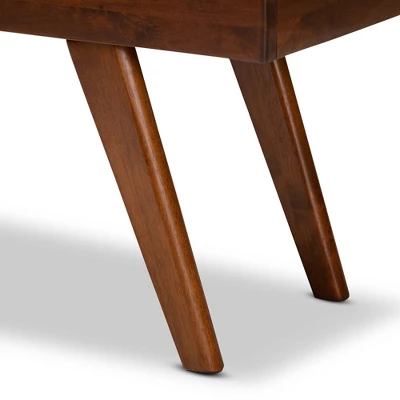 Alona Medium Wood Dining Bench Gray - Baxton Studio 4 Alona Medium Wood Dining Bench Gray - Baxton Studio - Image 4