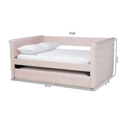Full Amaya Velvet Daybed With Trundle Pink - Baxton Studio 19 Full Amaya Velvet Daybed With Trundle Pink - Baxton Studio -Baxton Studio GUEST c1a61983 771d 47e8 a9ed 45b2cf467b72