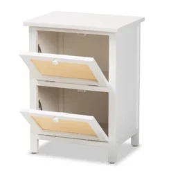 Sariah Wood Rattan 2 Door Nightstand White - Baxton Studio 14 Sariah Wood Rattan 2 Door Nightstand White - Baxton Studio -Baxton Studio GUEST c1d6198e 7fe9 443f 8121 b3d0e6d2b8cd