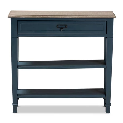 Dauphine Spruce Finished Wood Accent Console Table Blue - Baxton Studio 8 Dauphine Spruce Finished Wood Accent Console Table Blue - Baxton Studio - Image 8