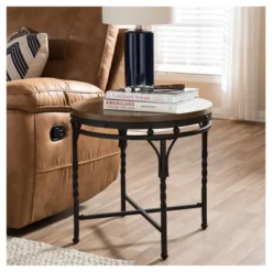 Austin Vintage Industrial Round End Table - Antique Bronze - Baxton Studio 7 Austin Vintage Industrial Round End Table - Antique Bronze - Baxton Studio -Baxton Studio GUEST c2eafb84 e37b 44e6 8a85 1ed4a36c6f8e