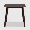 Britte Square Wood Dining Table Dark Brown - Baxton Studio