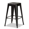 4pc Horton Metal Stackable Counter Stool Set - Baxton Studio