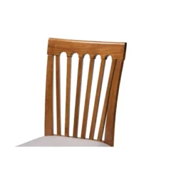 Set Of 2 Minette Fabric Upholstered Wood Dining Chairs Gray/Walnut - Baxton Studio -Baxton Studio GUEST c37e85ad 2d31 479d a82a 37464a016e23