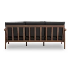 Venza Mid-Modern Walnut Wood Faux Leather 3 Seater Sofa Black - Baxton Studio 9 Venza Mid-Modern Walnut Wood Faux Leather 3 Seater Sofa Black - Baxton Studio -Baxton Studio GUEST c4ea653f c423 4723 ad9b 6d01b77dbb24