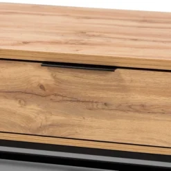 Franklin Wood And Metal 2 Drawer Coffee Table Oak/Black - Baxton Studio: Large Storage, Modern Design 12 Franklin Wood And Metal 2 Drawer Coffee Table Oak/Black - Baxton Studio: Large Storage, Modern Design -Baxton Studio GUEST c507c23b 4577 49ab b004 33a55ea82692