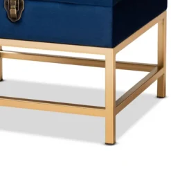 Aliana Fabric And Metal Ottoman Navy Blue/Gold - Baxton Studio 12 Aliana Fabric And Metal Ottoman Navy Blue/Gold - Baxton Studio -Baxton Studio GUEST c5083f88 8d4b 431c 8365 8e938445c25b