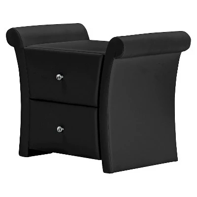 Victoria 2 Storage Drawer Nightstand - Baxton Studio 2 Victoria 2 Storage Drawer Nightstand - Baxton Studio - Image 2