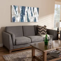 Baxton Studio Sava Fabric Upholstered Walnut Wood 3 Seater Sofa Gray - BaxtonStudio 11 Baxton Studio Sava Fabric Upholstered Walnut Wood 3 Seater Sofa Gray - BaxtonStudio -Baxton Studio GUEST c5c4394d 7066 4267 94fc 50bc0bc0fa32