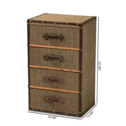 Owen Fabric Upholstered 4 Drawer Accent Storage Cabinet Brown - Baxton Studio 15 Owen Fabric Upholstered 4 Drawer Accent Storage Cabinet Brown - Baxton Studio -Baxton Studio GUEST c66e7a26 e315 4297 bc25 a3b618c16157