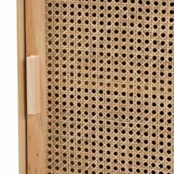 Maclean Rattan Wood 1 Door Nightstand Natural/Brown - Baxton Studio -Baxton Studio GUEST c6e4acb6 de38 4050 b1a0 35e15dc0c3b7