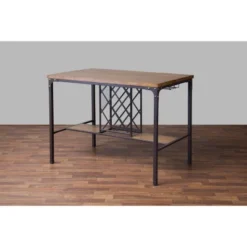 Vintner Pub Counter Height Dining Set Black/Brown - Baxton Studio -Baxton Studio GUEST c72931e7 eeba 42ff 985d dbdde66686cb