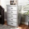 5 Drawer Davet Metal Accent Chest Silver - Baxton Studio