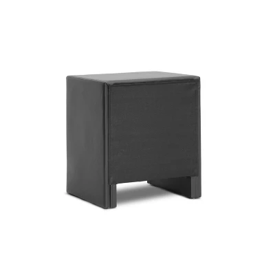 Frey Upholstered Modern Nightstand - Baxton Studio 5 Frey Upholstered Modern Nightstand - Baxton Studio - Image 5