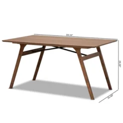 Saxton Wood Dining Table Walnut Brown/Black - Baxton Studio 13 Saxton Wood Dining Table Walnut Brown/Black - Baxton Studio -Baxton Studio GUEST c86ccbd1 fec7 441c a04b 890822a72423