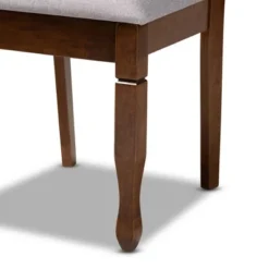 4pc Augustine Fabric Upholstered Dining Chair Set Gray/Walnut Brown - Baxton Studio 7 4pc Augustine Fabric Upholstered Dining Chair Set Gray/Walnut Brown - Baxton Studio -Baxton Studio GUEST c89f9f13 97ce 45a2 9101 38606970d528